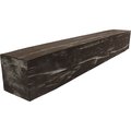 Ekena Millwork Riverwood Faux Wood Fireplace Mantel, Vintage Walnut, 8"H x 12"D x 48"W MANURW08X12X48VW